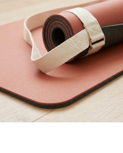Vearoom PU and Natural Rubber Yoga Mat 185 x 68 x 0.5 cm with Strap Terracotta - Detail view